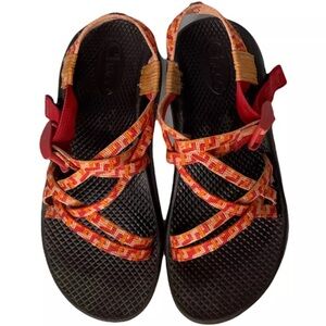 Chaco Cloud ZX2 Strappy Sandals Youth Casual Outdoor Girls Size 13 orang…
